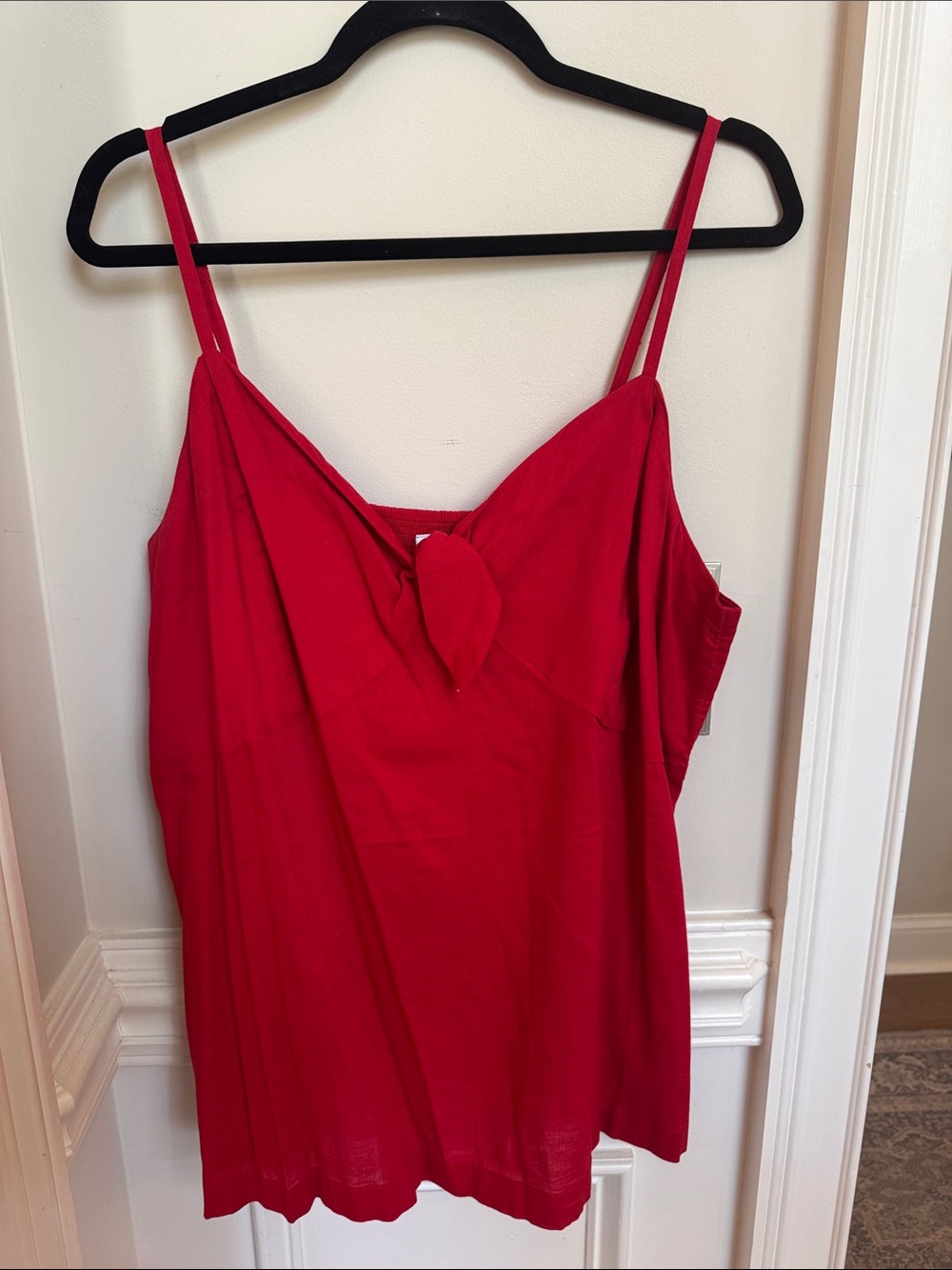 Old Navy Bright Red Spaghetti-Strap Camisole with Front Tie